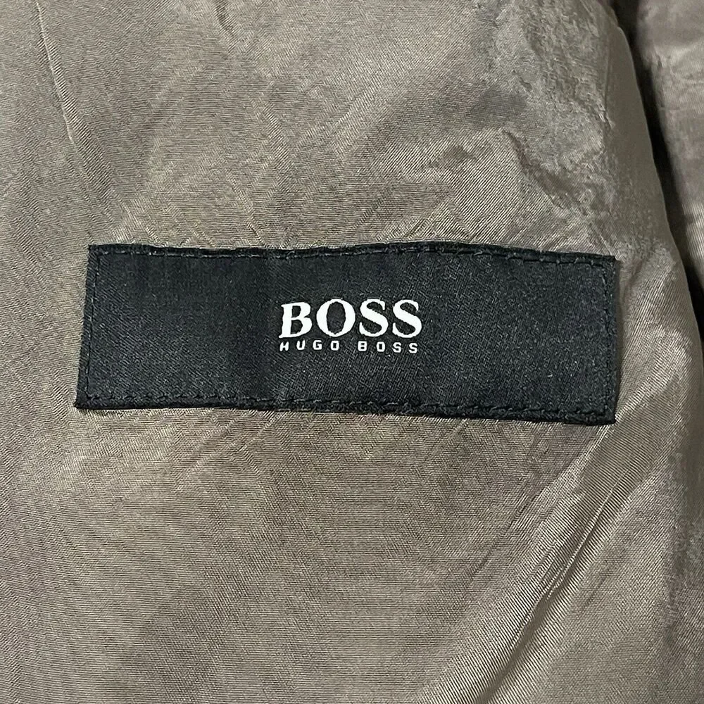 Hugo Boss Einstein Sigma Brown Wool Blazer Jacket 42R Guabello Super 130s USA